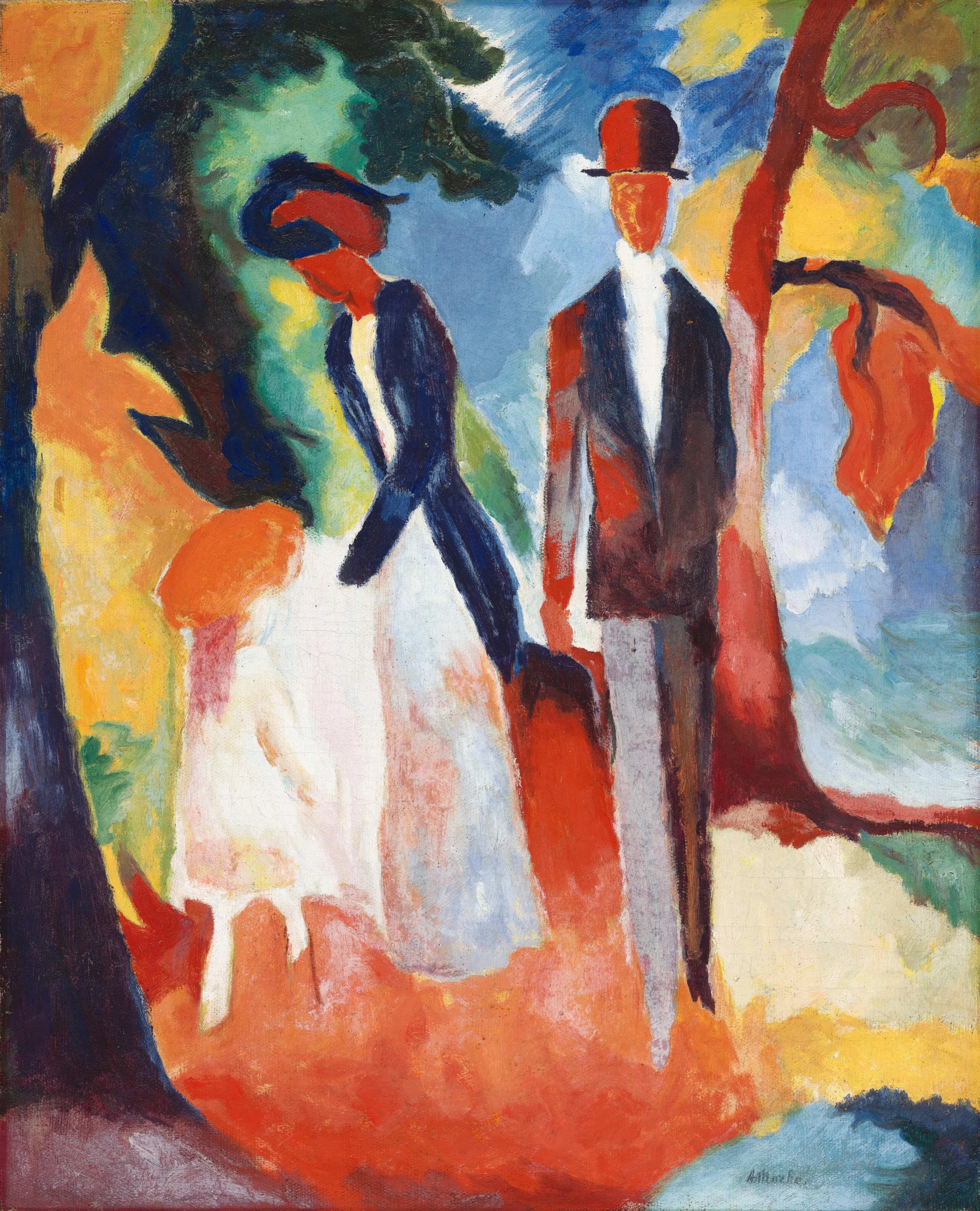 People by the Blue Lake, 1913 - August Macke - www.nga.gov